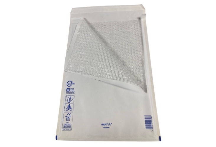 270mm x 360mm - Arofol Size 8H Padded Envelopes - White Image 2