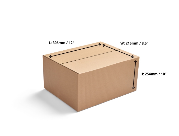 Image of Single Wall Cardboard Boxes - 305 x 216 x 254mm - 25 Boxes