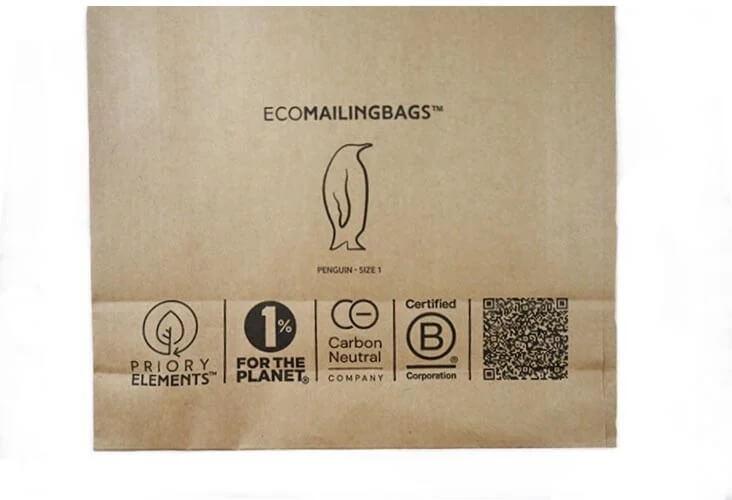 Paper Mailing Bags - Priory Elements EcoMailingBags™ - 300 x 190 x 50mm - Penguin Image 4