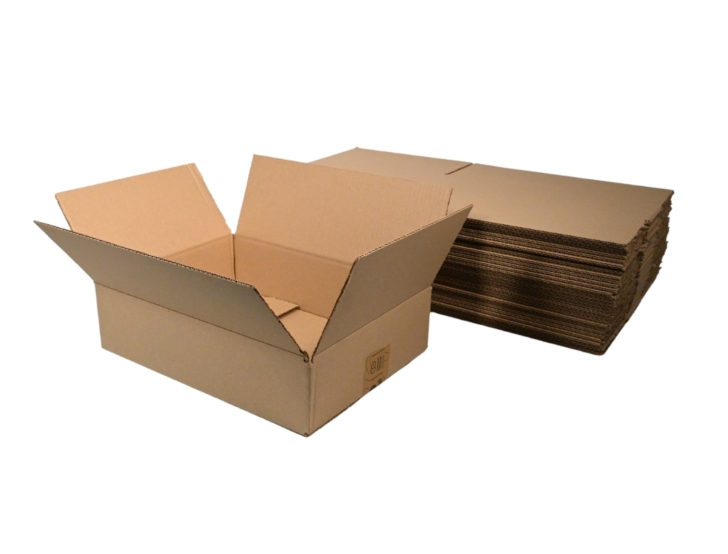 Image of Economy Single Wall Cardboard Boxes - 305 x 229 x 76mm - 30 Boxes