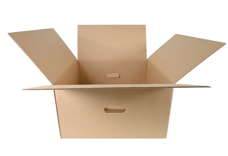 Image of Double Wall Moving Boxes with Handles - 456 x 456 x 250mm - 20 Boxes
