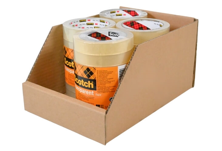 Image of Cardboard Storage Bins - 283 x 194 x 146mm - 50 Trays