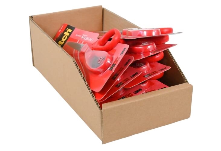 Image of Cardboard Storage Bins - 283 x 144 x 96mm - 50 Trays