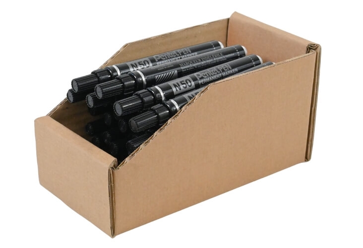 Image of Cardboard Storage Bins - 183 x 94 x 96mm - 50 Trays