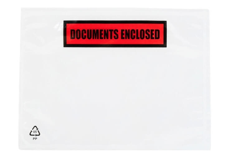 Image of A4/C4 Document Enclosed Wallets - Printed - 500 Wallets