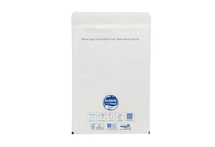 300 x 445mm - Size 6 Bubble Lined Bags - White