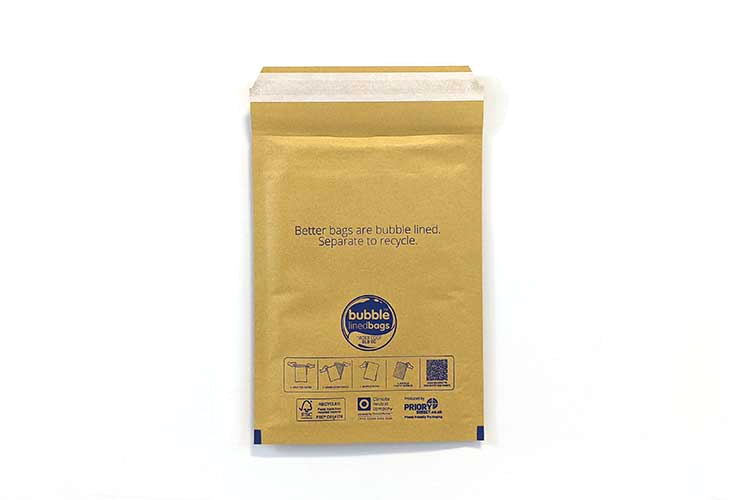 150 x 215mm - Size 0 Bubble Lined Bags - Gold