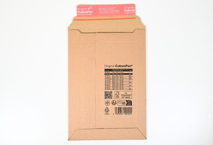 Image of 185 x 270mm - CP 010.02 ColomPac Corrugated Envelopes - 100 Envelopes