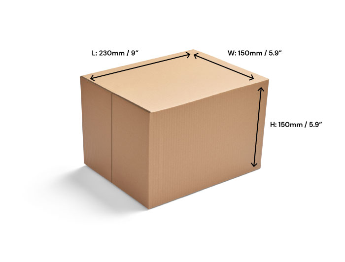 Single Wall Cardboard Boxes - 230 x 150 x 150mm