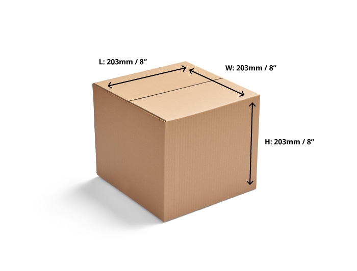Single Wall Cardboard Boxes - 203 x 203 x 203mm