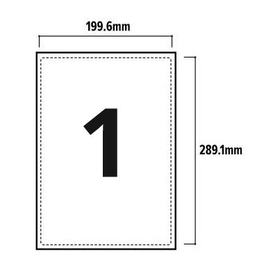 Printer Labels - 1 Per Sheet - Round Corners  Image 2