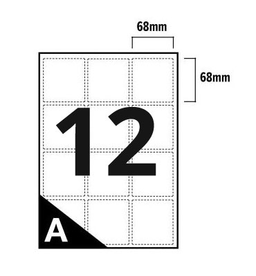 12 Labels Per Sheet - Round Corners  - 2