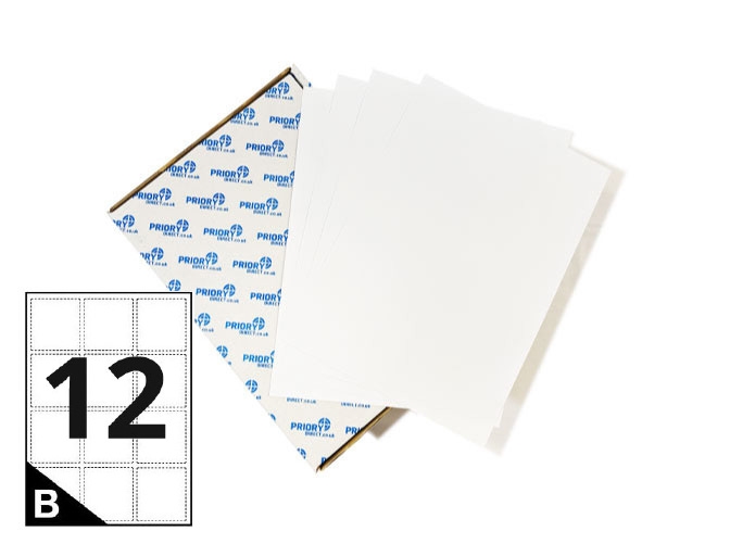 Printer Labels - 12 Per Sheet - Round Corners