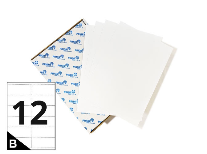 Printer Labels 12 Per Sheet Square Corner Printer Labels