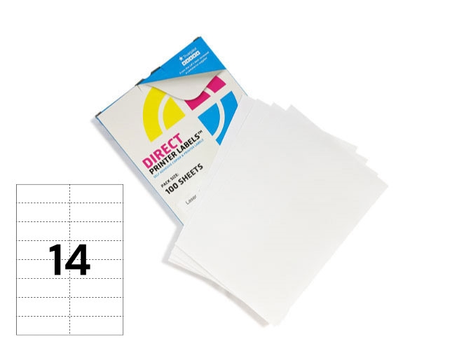 14 Labels Per Sheet - Square Corners