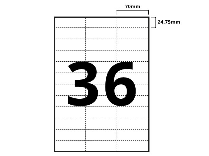 36 Labels Per Sheet Square Corner Labels 500 Sheets Priory Direct
