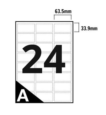 Printer Labels - 24 Per Sheet - Round Corners  Image 3