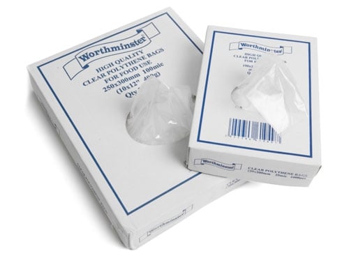 Heavy Duty Polythene Bags - Clear - 152x203mm Image 2