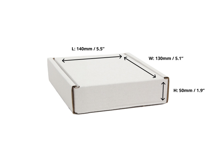 White Postal Boxes - 140 x 130 x 50mm 