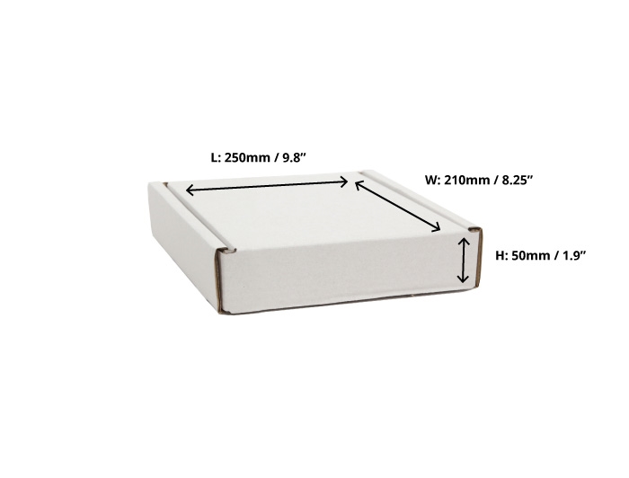 White Postal Boxes - 250 x 210 x 50mm 