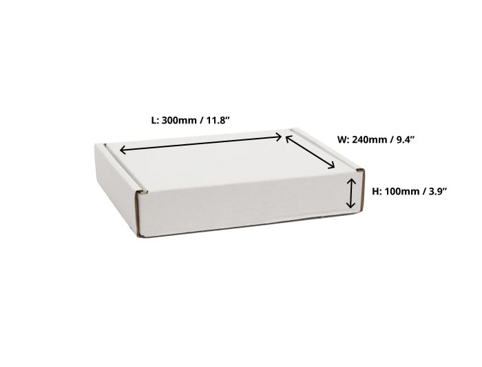 White Postal Boxes - 300 x 240 x 100mm