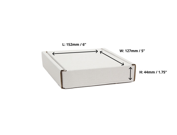 White Postal Boxes - 152 x 127 x 44mm