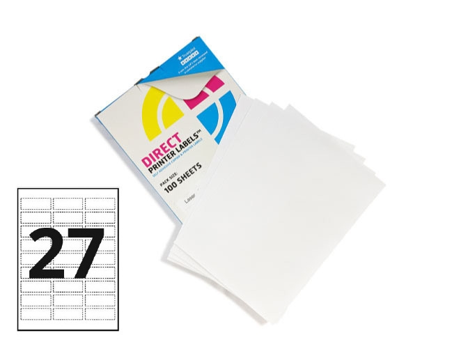 Printer Labels - 27 Per Sheet - Round Corners