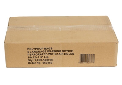 Clear Polypropylene Garment Bags - 350 x 425mm Image 2