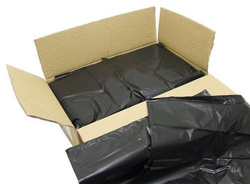 Black Recycled Refuse Sacks - 30mu - 450 x 725 x 980mm - 2
