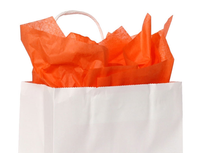 500 x 750mm - Orange Tissue Paper Image 4