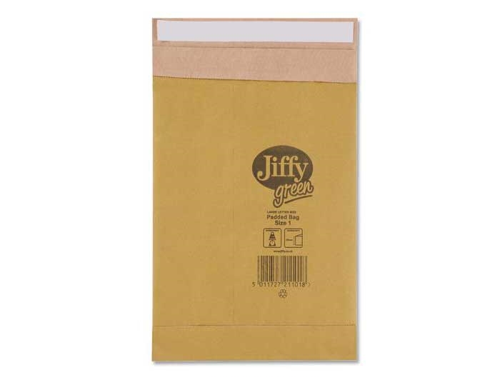 165mm x 280mm No.1 Jiffy Green Padded Bag Size 1 | Datec Packaging UK