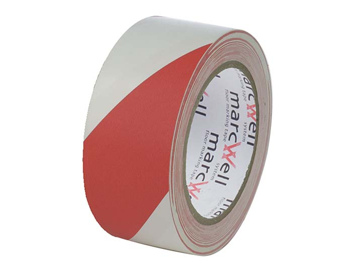 Floor Hazard Warning Tape - Red & White