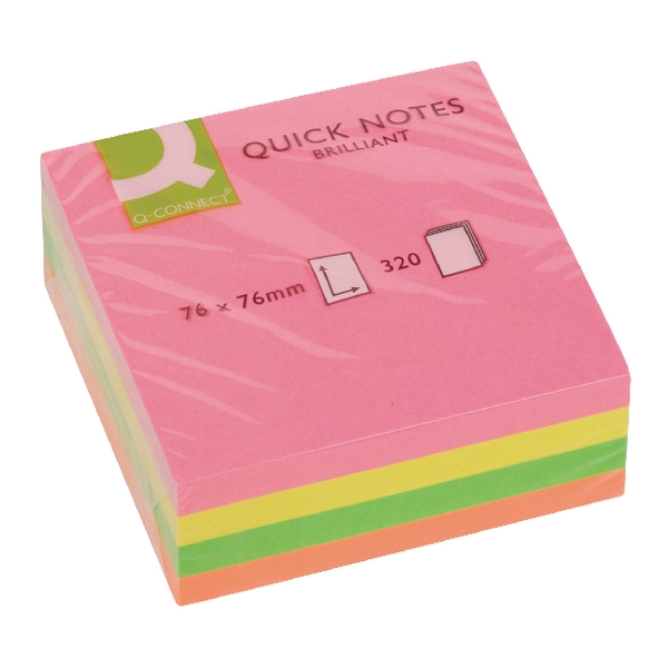76 x 76mm Neon Sticky Notes Cube