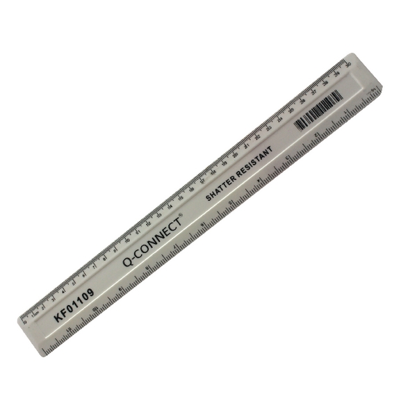 30cm Ruler - White Shatterproof