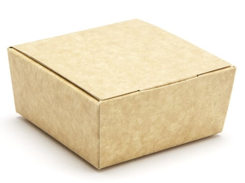 66 x 66 x 33mm - Natural Kraft Ballotin Gift Boxes