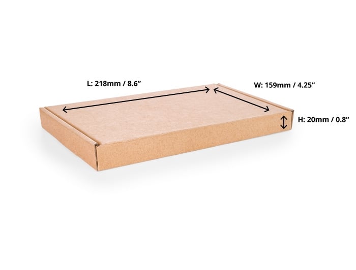 Brown Postal Boxes - 218 x 159 x 20mm 