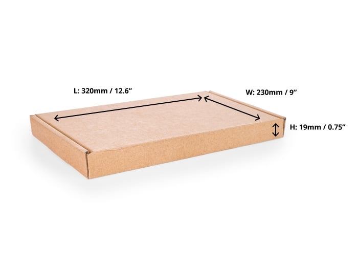 Brown Postal Boxes - 320 x 230 x 19mm 