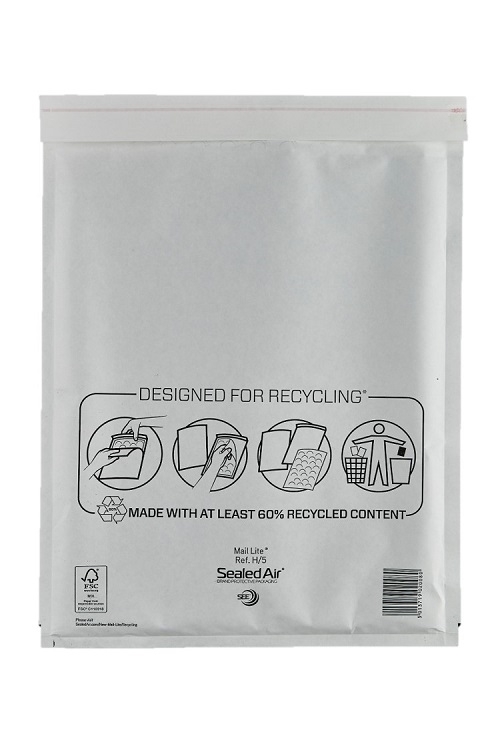 270 x 360mm - Sealed Air Mail Lite Bags H/5 - White