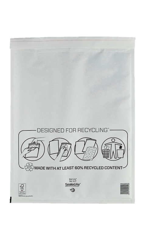 350 x 470mm - Sealed Air Mail Lite Bags K/7 - White
