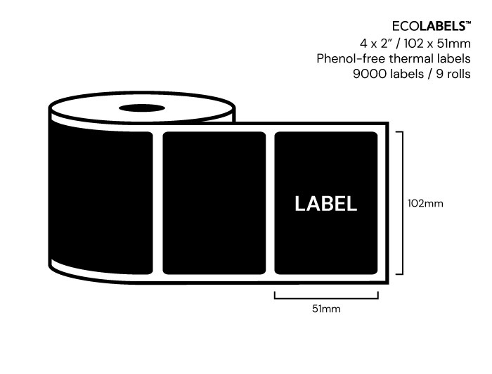 4 x 2 Priory Elements EcoLabels™ - Phenol Free Thermal Labels