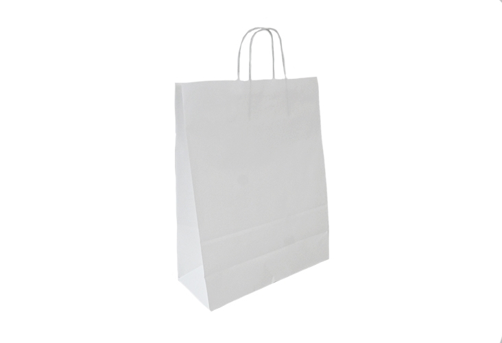 White Paper Carrier Bags - Twisted Handles - 320 x 140 x 420mm