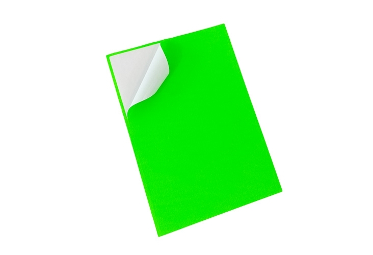 Printer Labels - 1 Per Sheet - Fluorescent Green - Round Corners