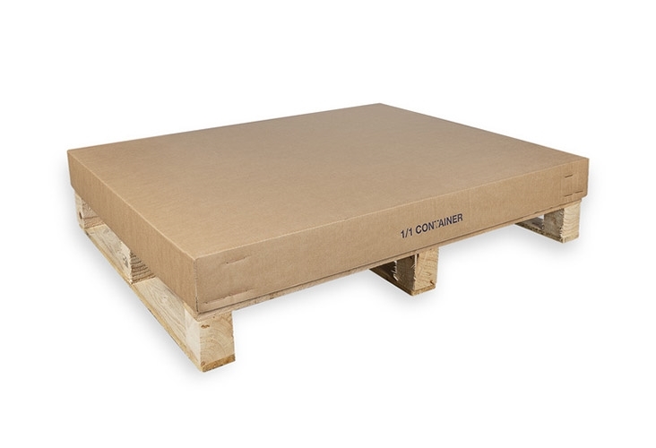 Cardboard UK Pallet Boxes - With Pallet - 1070 x 870 x 900mm