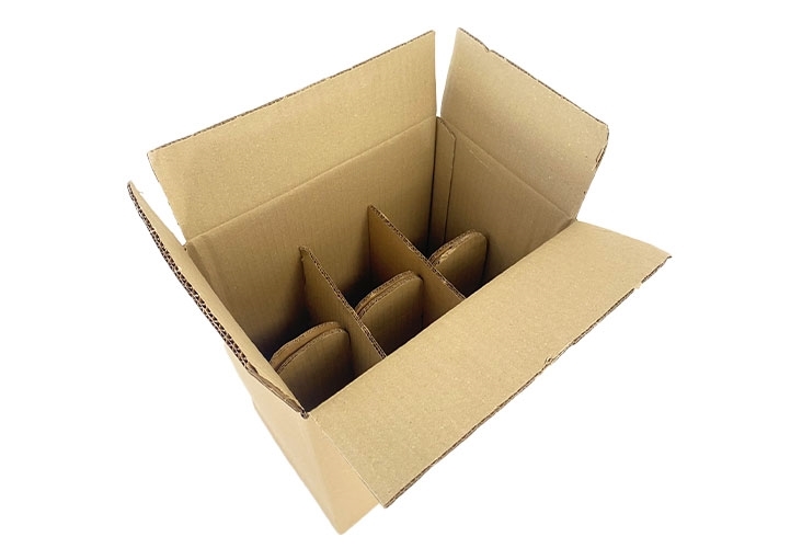 Bottle Boxes With Dividers - 6 Bottles - 272 x 180 x 339mm Image 2