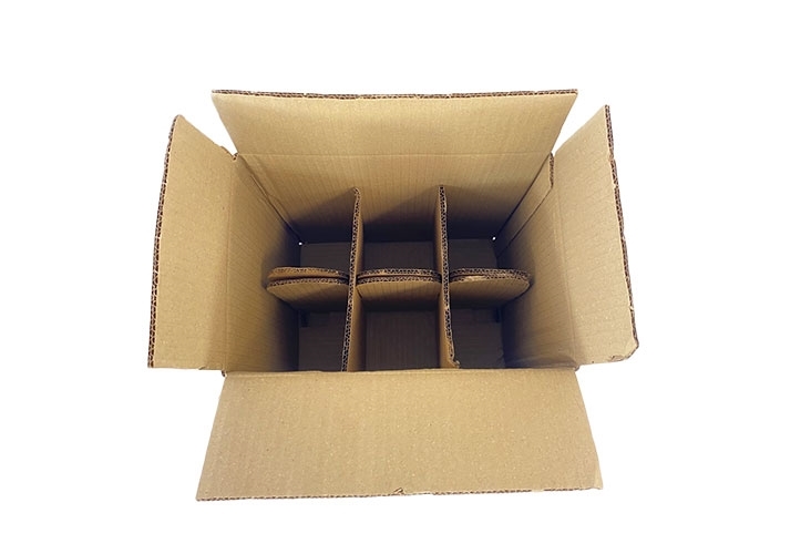Bottle Boxes With Dividers - 6 Bottles - 272 x 180 x 339mm Image 3