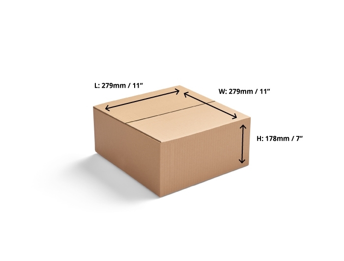 Image of Single Wall Cardboard Boxes - 279 x 279 x 178mm - 25 Boxes