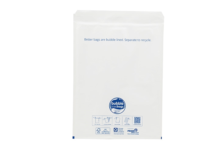 350 x 470mm - Size 7 Bubble Lined Bags - White