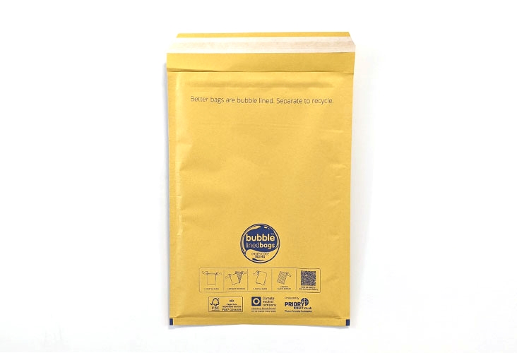 225 x 330mm - Size 4 Bubble Lined Bags - Gold
