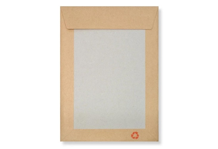 216 x 267mm Board Backed Envelopes - Manilla Printed - 2
